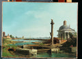 A Lock, a Column, and a Church beside a Lagoon by Canaletto (Giovanni Antonio Canal) - Oil Painting canvas print