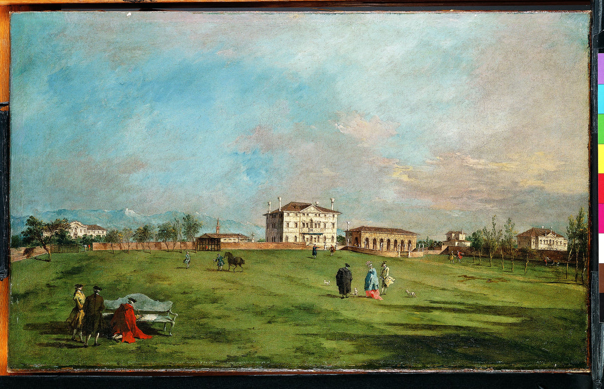 The Villa Loredan, Paese by Francesco Guardi - Oil Painting canvas print