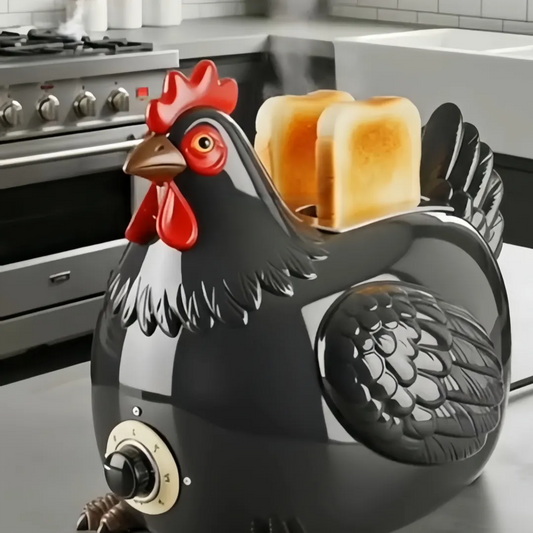 Creative 2-Slice Toaster – Hen Designs for Fun Breakfasts & Unique Kitchen Decor