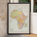 Carte de l'Afrique Poster by Moryarty - Oil Painting canvas print