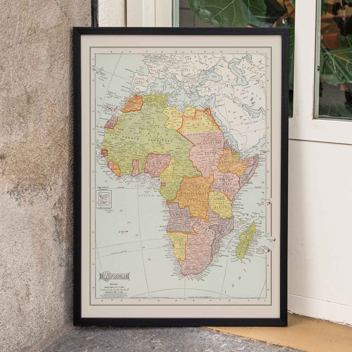 Carte de l'Afrique Poster by Moryarty - Oil Painting canvas print
