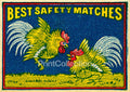 Best Safety Matches, Roosters, Japan by Printcollection - Oil Painting canvas print