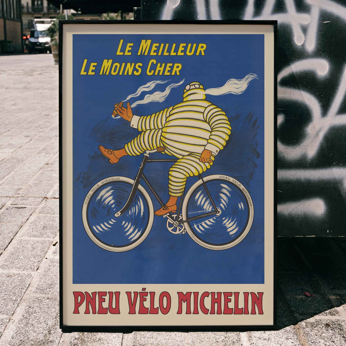 Pneu Michelin pour bicyclette Poster by Moryarty - Oil Painting canvas print