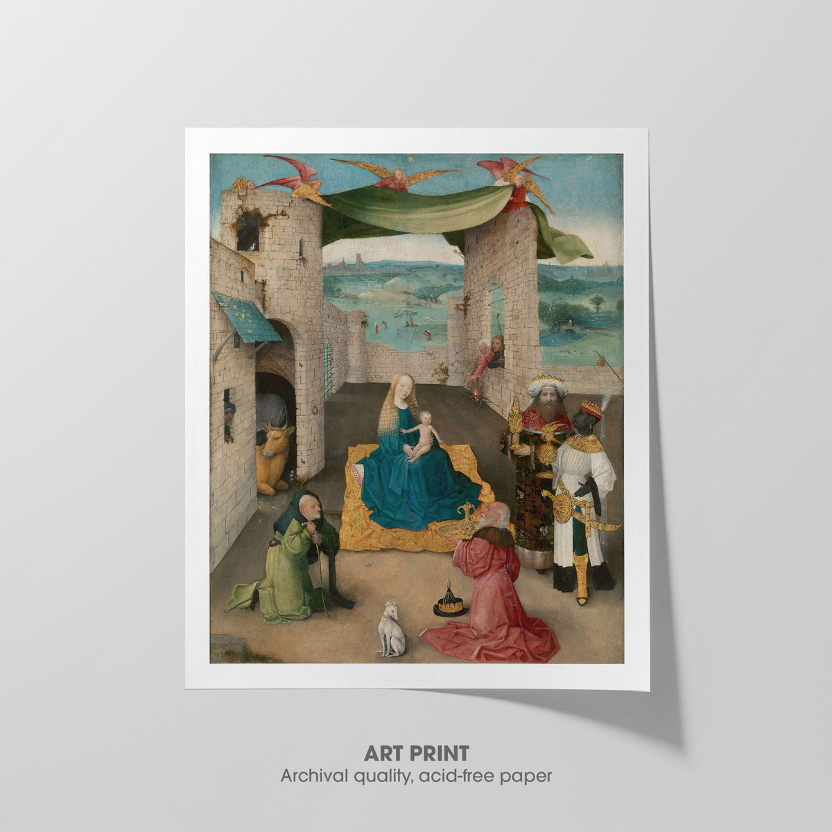 Adoration of the Magi  Bosch  Art Print by Without A Frame - Oil Painting canvas print