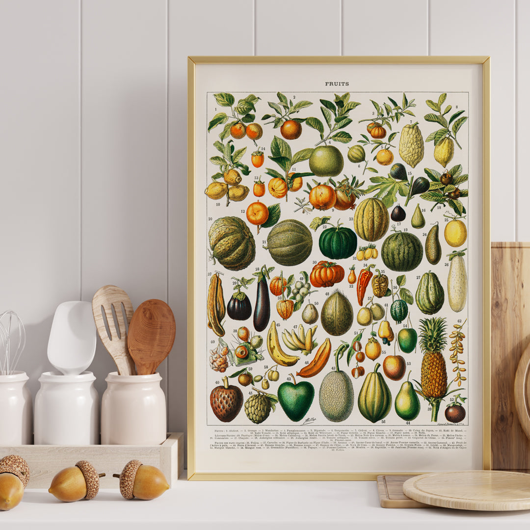 Grande varit de fruits Poster by Moryarty - Oil Painting canvas print