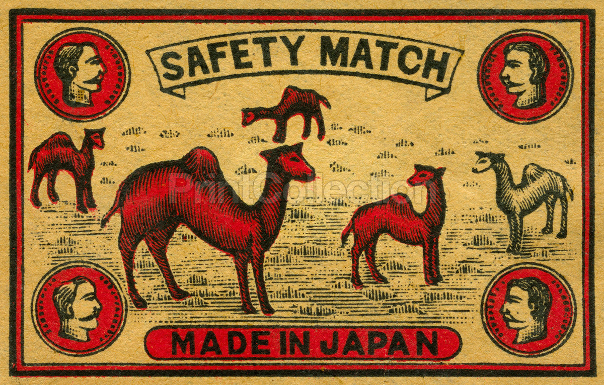 Camel Safety Match, Japan by PrintCollection - Oil Painting canvas print