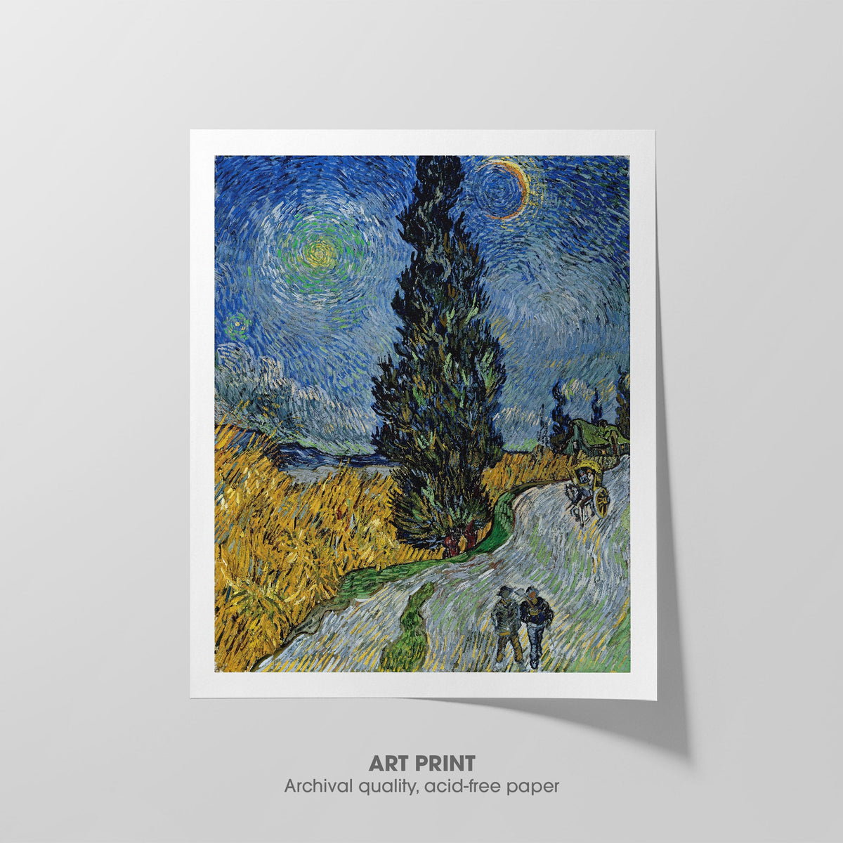 Country Road in Provence  Van Gogh  Art Print by Without A Frame - Oil Painting canvas print