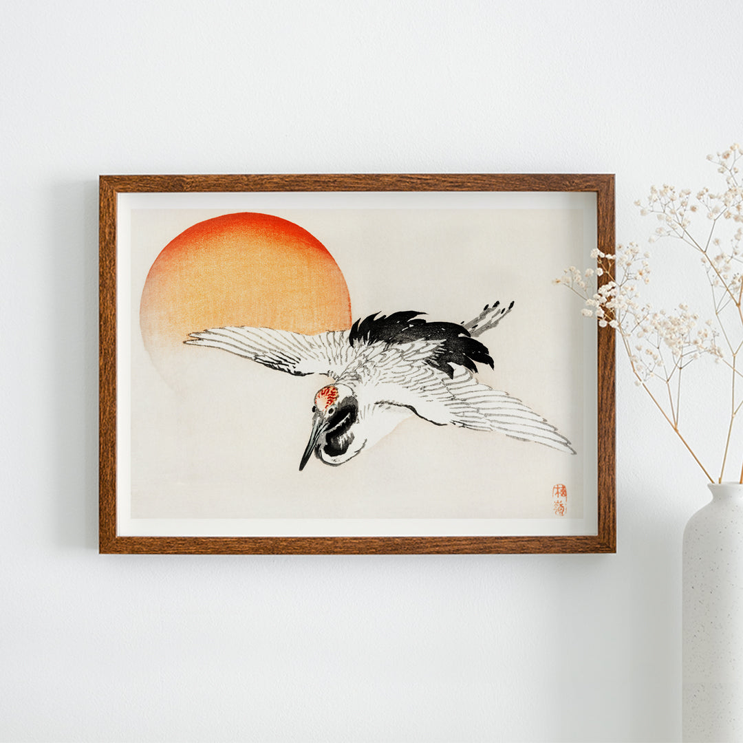 Grue volante Poster by Moryarty - Oil Painting canvas print