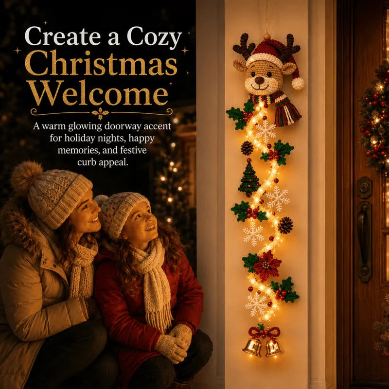 ⏳ Last day! 49% OFF – 🎅MerryCascade Glowing Christmas Door Hanger
