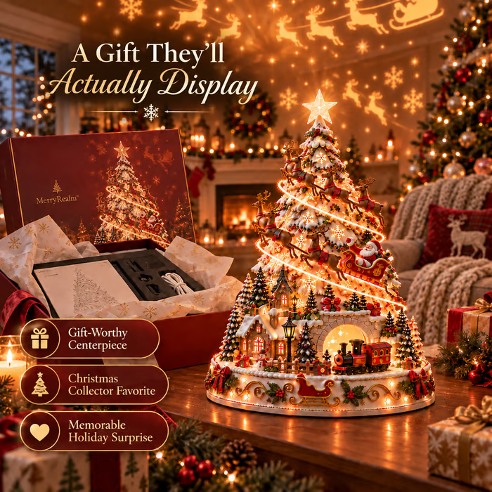 💯 Last day 49% OFF - 🎄Christmas Village Projection Centerpiece