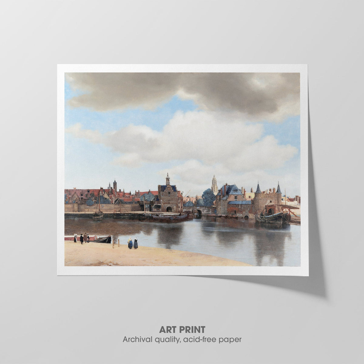 View of Delft  Vermeer  Art Print by Without A Frame - Oil Painting canvas print