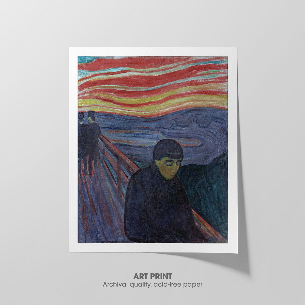 Despair  Munch  Art Print by Without A Frame - Oil Painting canvas print