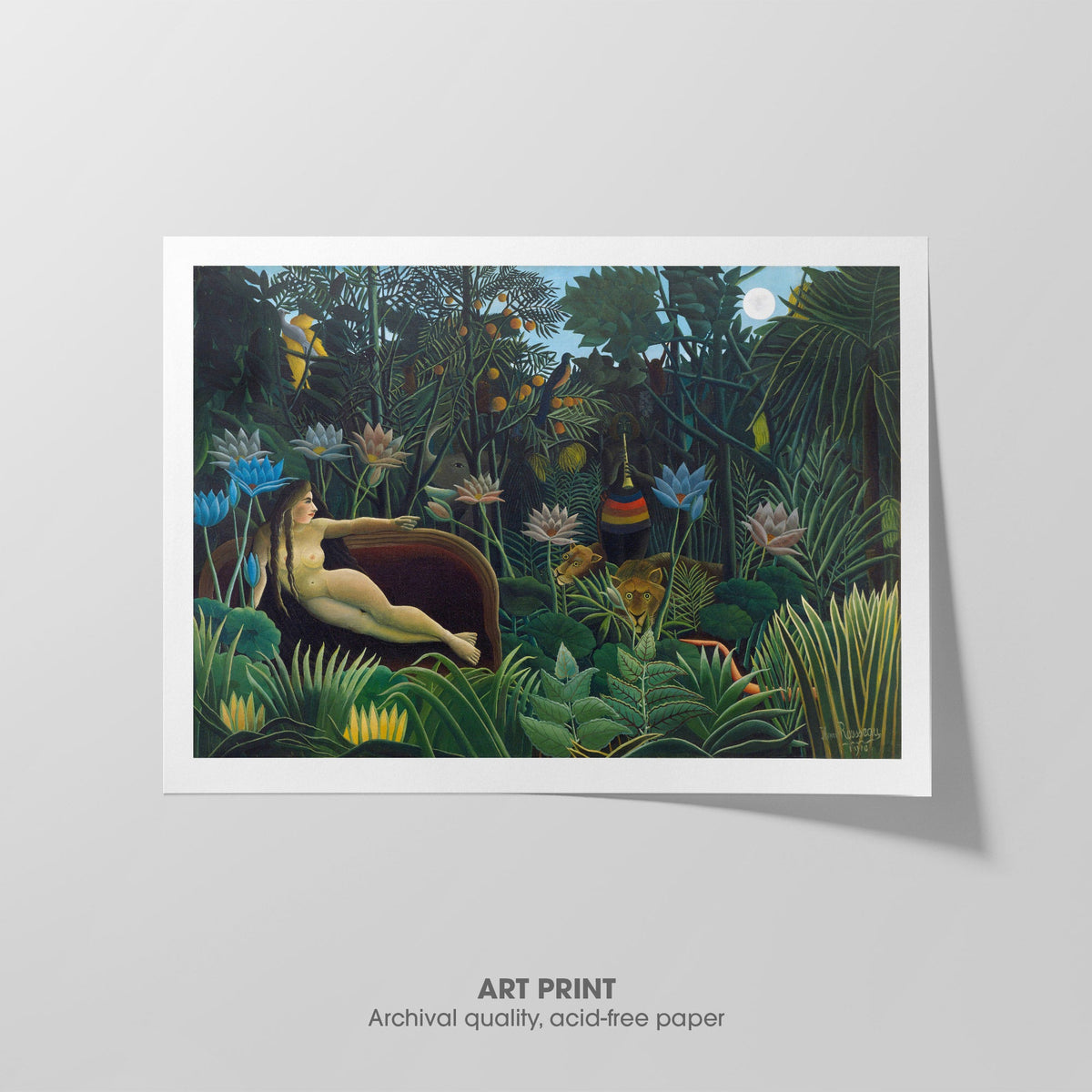 The Dream  Rousseau  Art Print by Without A Frame - Oil Painting canvas print