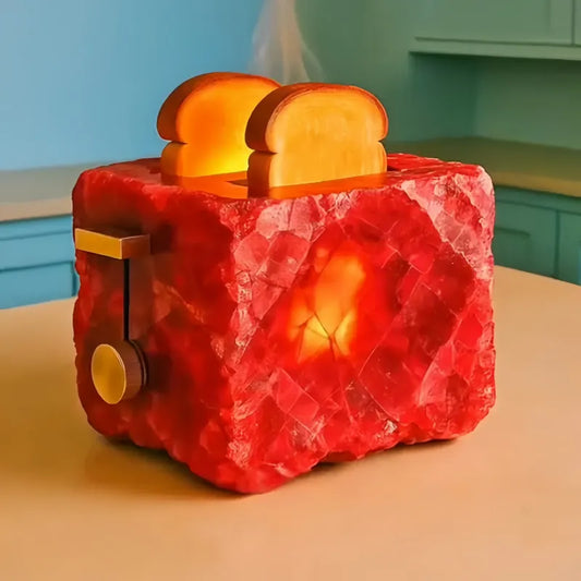 Modern Mineral Stone Texture 2-Slice Toaster | Smart Heat & Timeless Design Kitchen Appliances-Volcanic Red