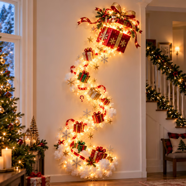 💯 Last day 49% OFF - 🎄✨ Christmas Magic Trail Wall Light - A Little Christmas Magic, Right on Your Wall