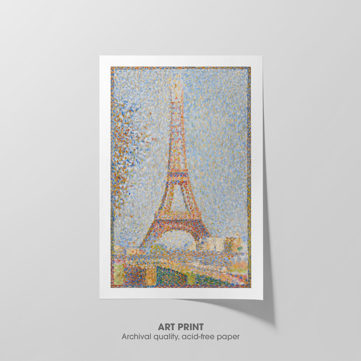 Eiffel Tower  Seurat  Art Print by Without A Frame - Oil Painting canvas print