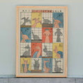 Huit figures d'ombre Poster by Moryarty - Oil Painting canvas print