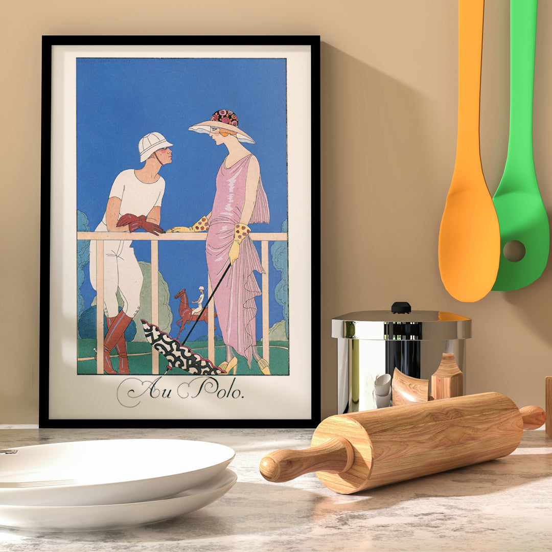 Au Polo Poster by Moryarty - Oil Painting canvas print