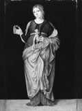 Saint Lucy by Francesco Zaganelli (Francesco di Bosio) - Tempera canvas print