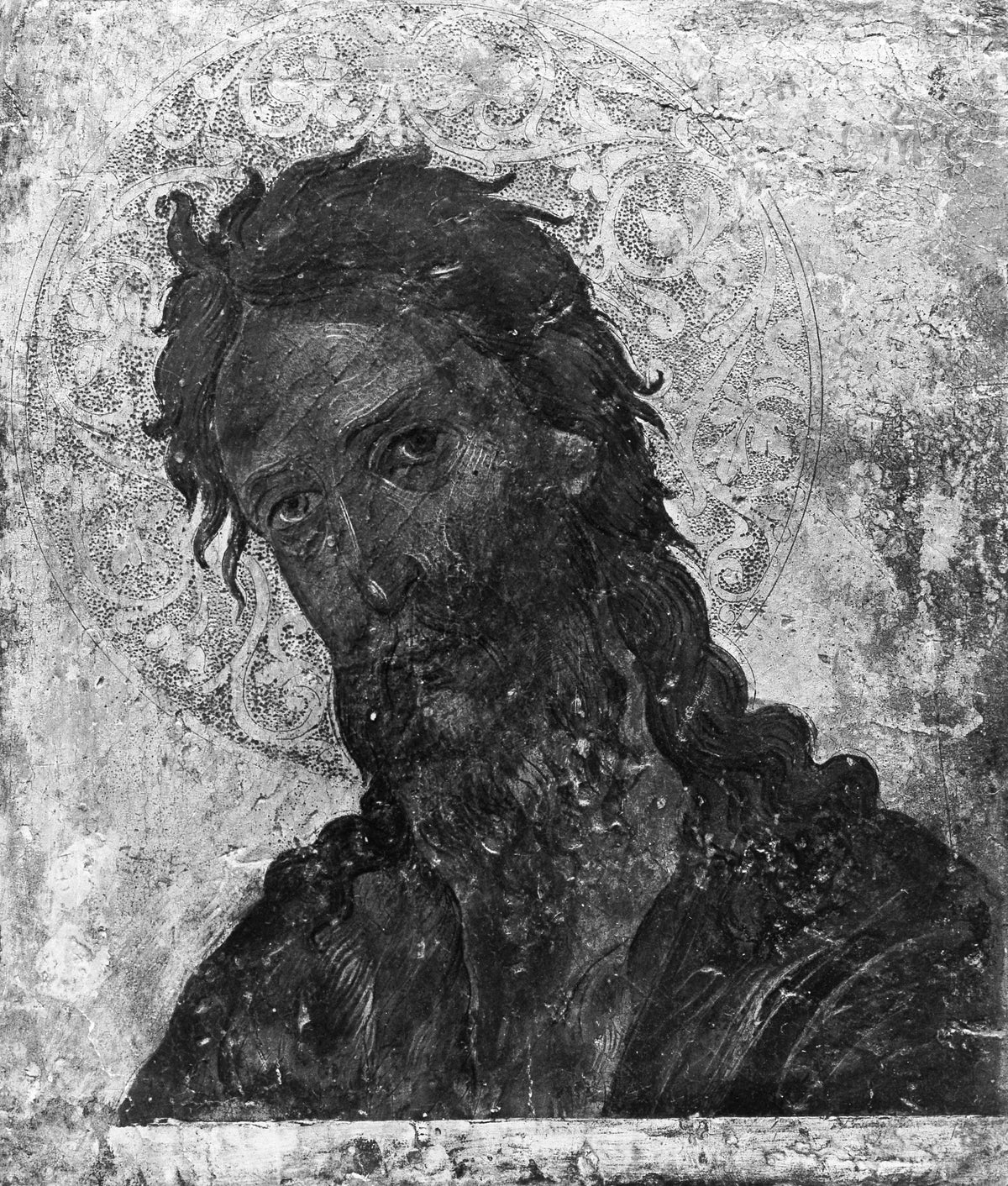 Head of Saint John the Baptist by Emmanuel Tzanès - Tempera canvas print