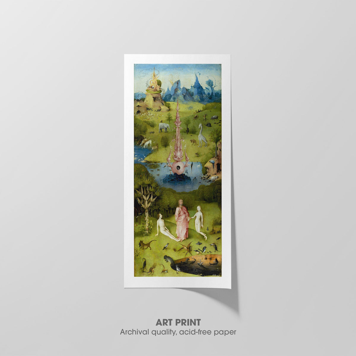 Garden of Eden  Bosch  Art Print by Without A Frame - Oil Painting canvas print