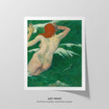 In the Waves  Gauguin  Art Print by Without A Frame - Oil Painting canvas print