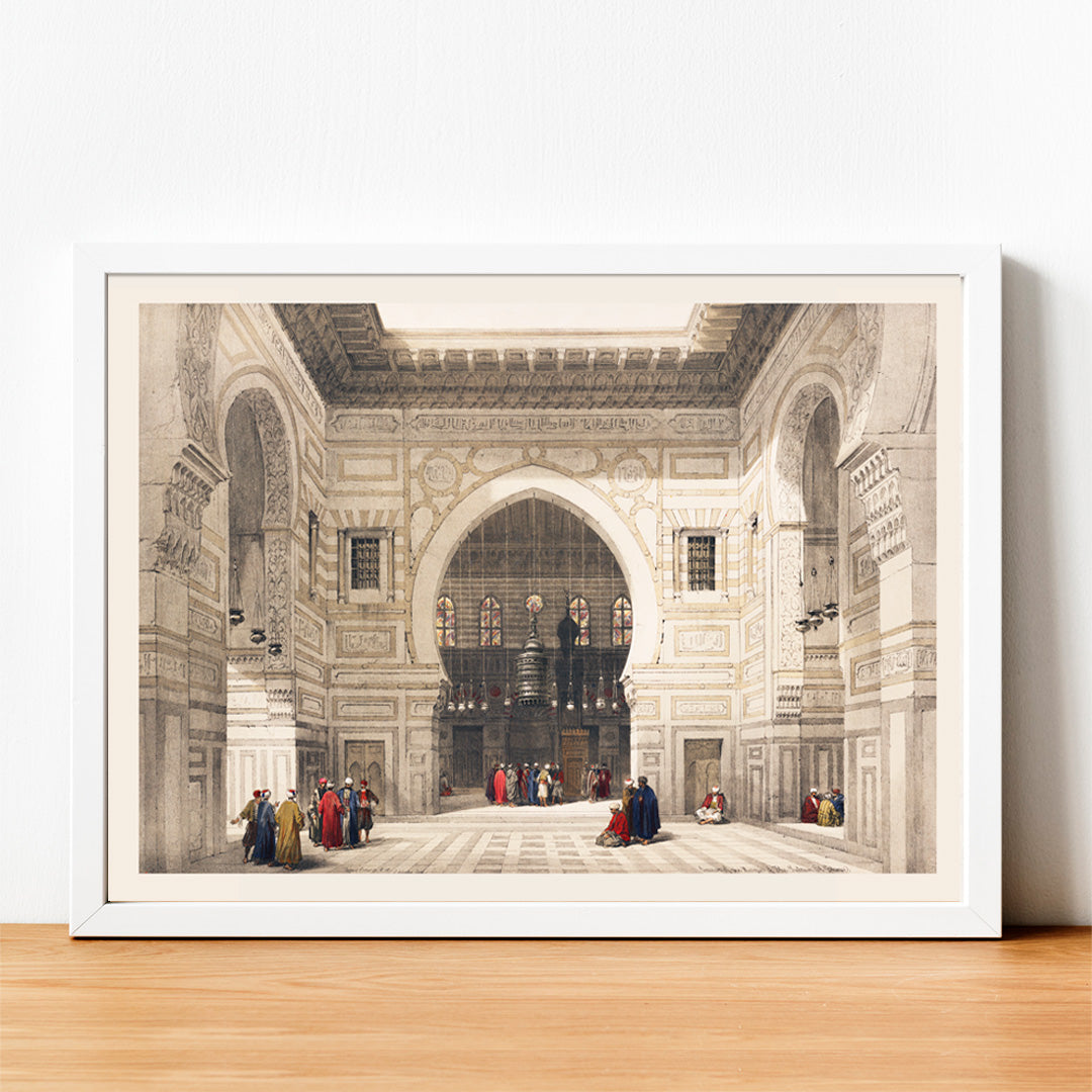 Intrieur de la mosque Poster by Moryarty - Oil Painting canvas print