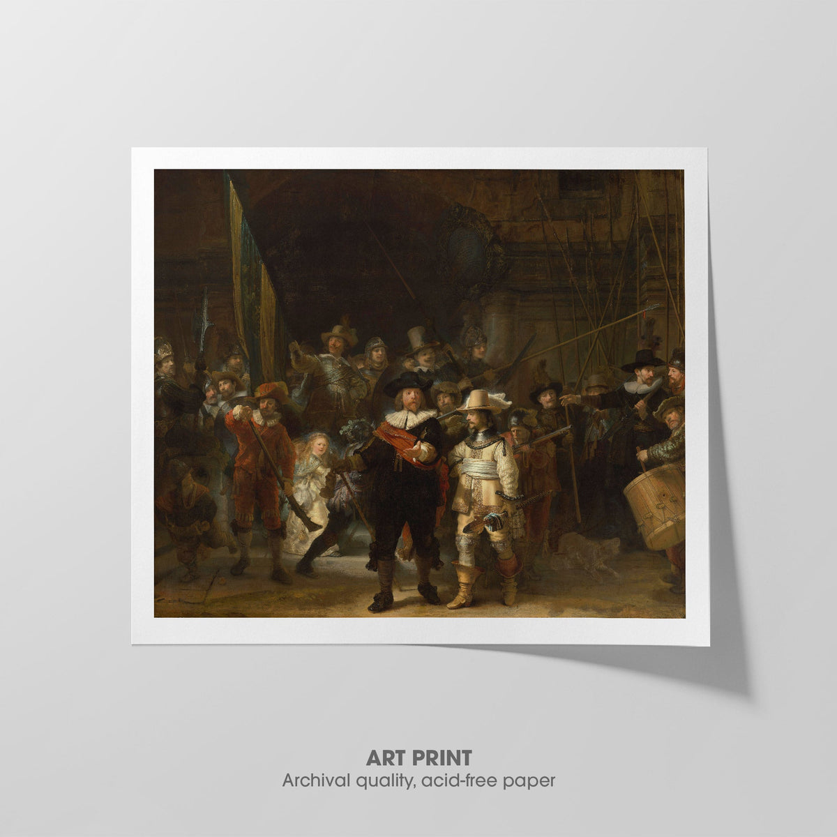 The Night Watch  Rembrandt  Art Print by Without A Frame - Oil Painting canvas print