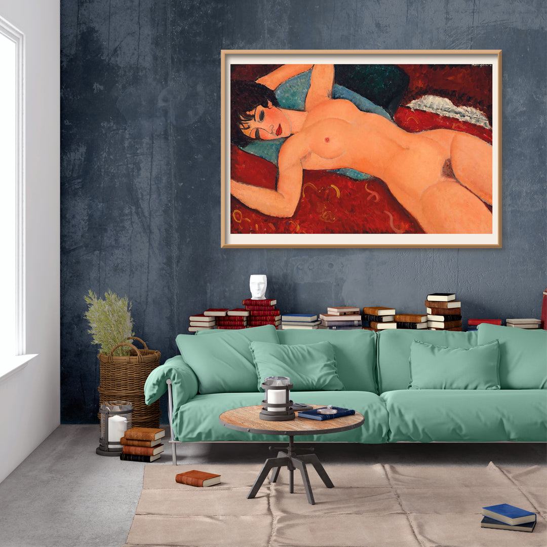 Nu couch Poster by Moryarty - Oil Painting canvas print