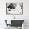 Nu sur un lit  rideaux Poster by Moryarty - Oil Painting canvas print