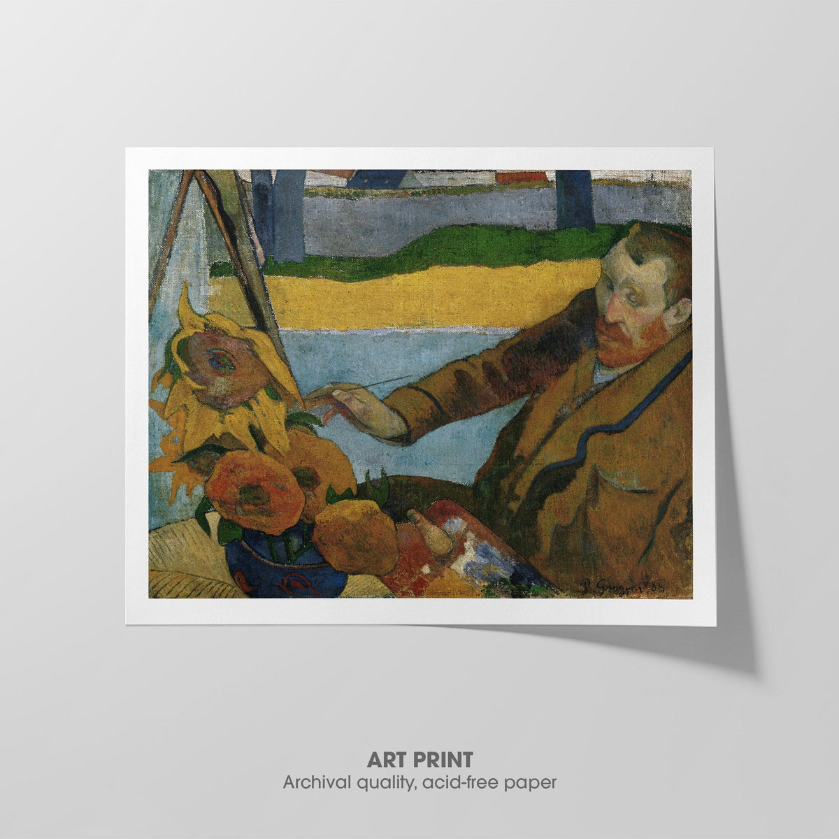 The Painter of Sunflowers  Gauguin  Art Print by Without A Frame - Oil Painting canvas print