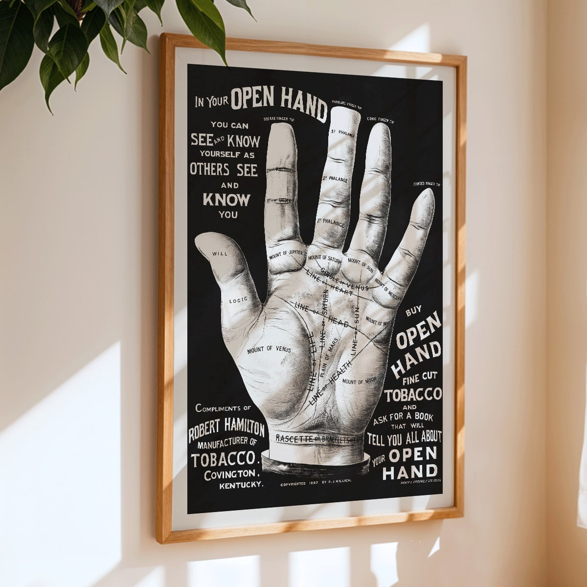 Lecture de la paume Poster by Moryarty - Oil Painting canvas print