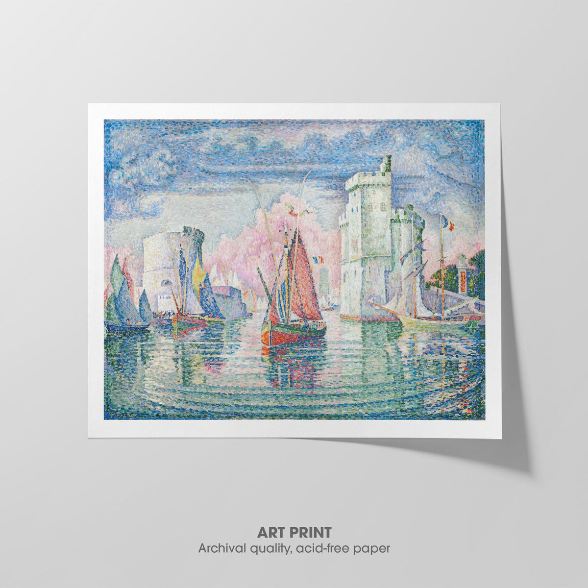 Port of La Rochelle  Signac  Art Print by Without A Frame - Oil Painting canvas print