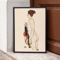 Femme nue debout Poster by Moryarty - Oil Painting canvas print