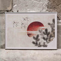 Oiseaux et coucher de soleil Poster by Moryarty - Oil Painting canvas print