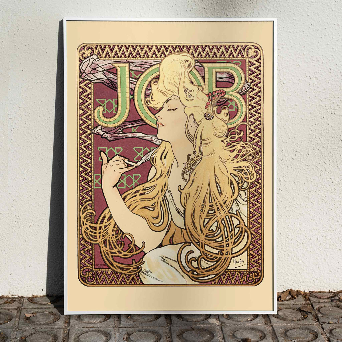 Job par Alphonse Mucha Poster by Moryarty - Oil Painting canvas print
