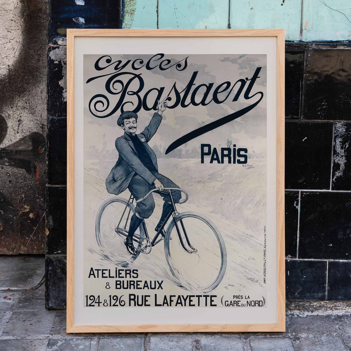 Cycles Bastaent Paris Poster by Moryarty - Oil Painting canvas print