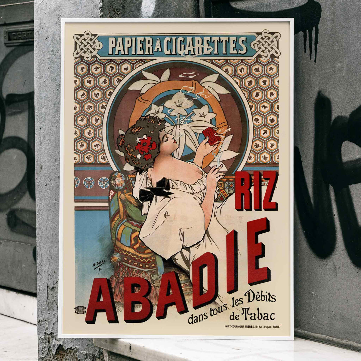 Riz Abadie Poster by Moryarty - Oil Painting canvas print