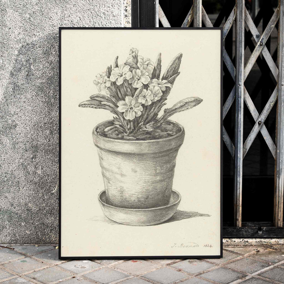 Plante en pot Poster by Moryarty - Oil Painting canvas print