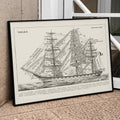 Schma de voilier Poster by Moryarty - Oil Painting canvas print