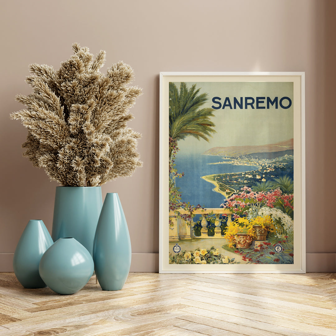 Sanremo Poster by Moryarty - Oil Painting canvas print