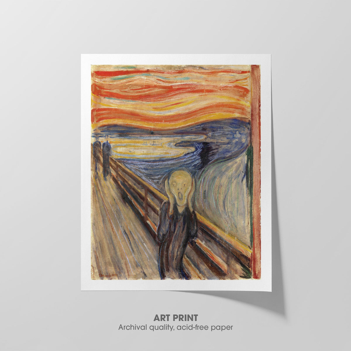 The Scream 1893  Munch  Art Print by Without A Frame - Oil Painting canvas print