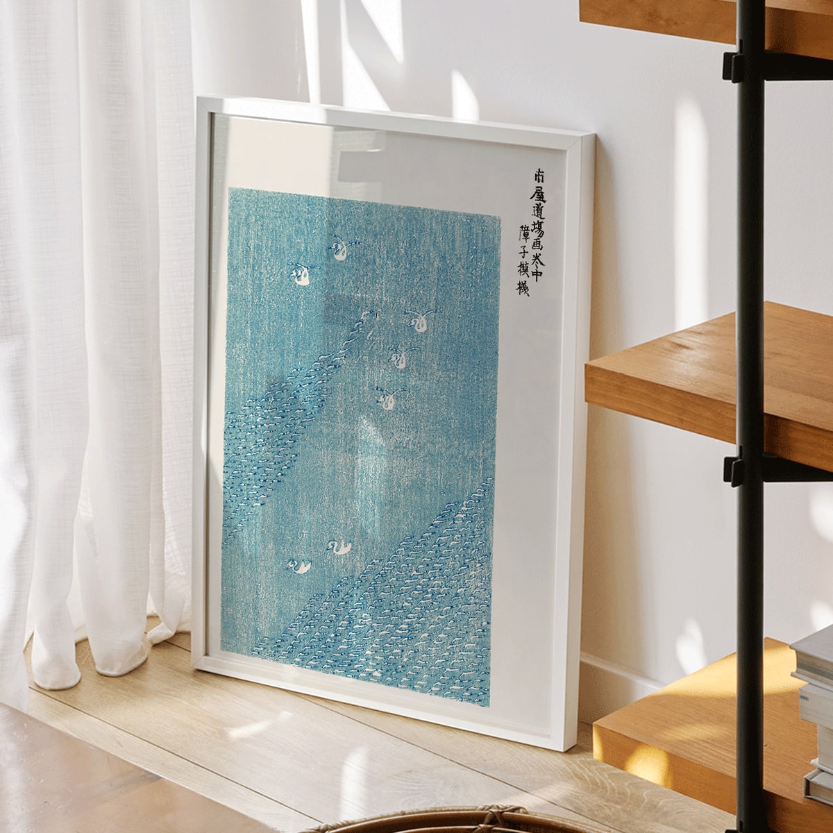 Mouettes de Yatsuo no tsubaki Poster by Moryarty - Oil Painting canvas print