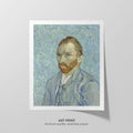 Self-Portrait Blue  Van Gogh  Art Print by Without A Frame - Oil Painting canvas print