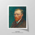 Self-Portrait Green  Van Gogh  Art Print by Without A Frame - Oil Painting canvas print
