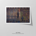 Circus Sideshow  Seurat  Art Print by Without A Frame - Oil Painting canvas print