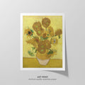 Sunflowers  Van Gogh  Art Print by Without A Frame - Oil Painting canvas print