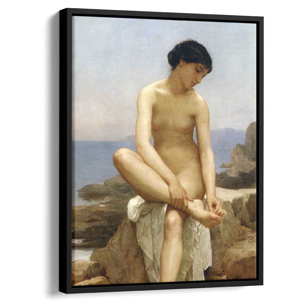 The Bather 1879 by William-Adolphe Bouguereau by William-Adolphe Bouguereau - Academic canvas print