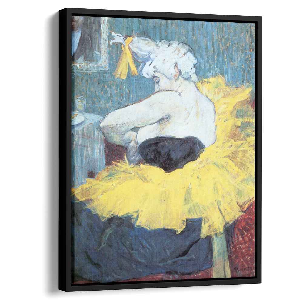 The clownesse Cha u Kao at the Moulin Rouge 1895 by Henri de Toulouse-Lautrec by Henri de Toulouse-Lautrec - Post-Impressionist canvas print