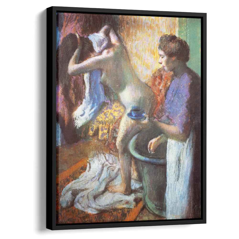 The Cup of Tea Breakfast after Bathing 1883 by Edgar Degas by Edgar Degas - Impressionist canvas print